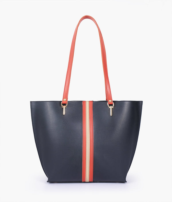 RTW - Black centre-stripe tote bag