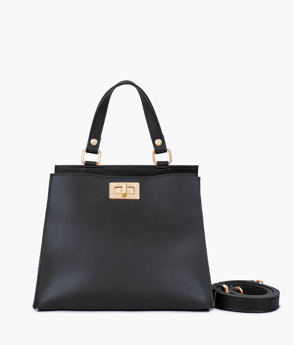 RTW - Black front lock top-handle mini bag