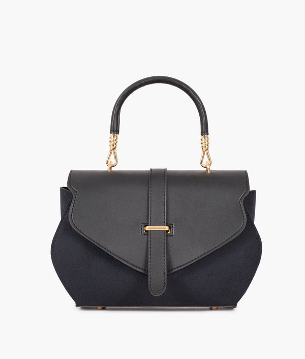 RTW - Black top-handle hexagon bag