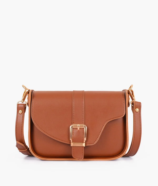 RTW - Brown saddle buckle bag