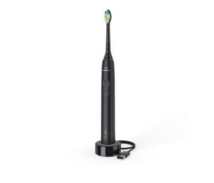 Philips Sonic technology combined with our brush action gently removes 3x more plaque than a manual toothbrush.