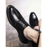 Shein- Formal lace-up shoes for men