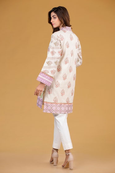 Gul Ahmed- Stitched Dobby Screen Printed Shirt WGK-DBS-SP-140