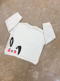 ZR Branded White Sweatshirt with pom pom for Baby Girls