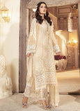 Mbroidered By Maria- B Embroidered Organza Pearl White Suit Unstitched 3 Piece