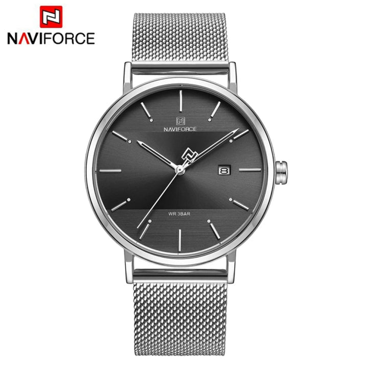 Naviforce- Luxurious Analog Couple Watches NF3008, Grey