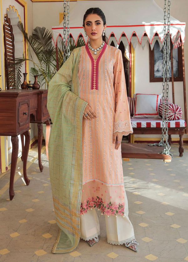 Nissa by RajBari- Embroidered Schiffli Suits Unstitched 3 Piece RB22F 03 - Festive Collection