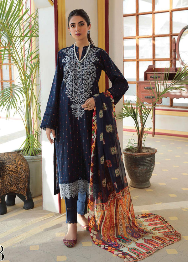 Nissa by RajBari- Embroidered Jacquard Suits Unstitched 3 Piece RB22F 08 - Festive Collection