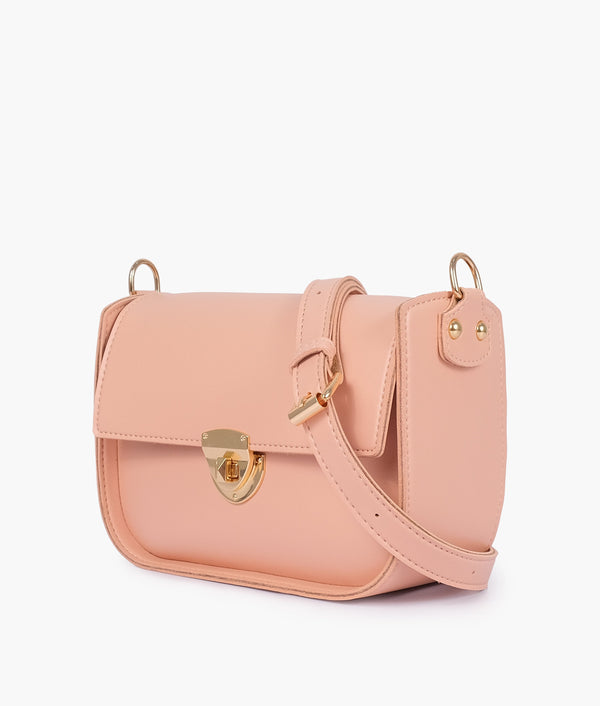 RTW - Peach saddle bag with twist lock