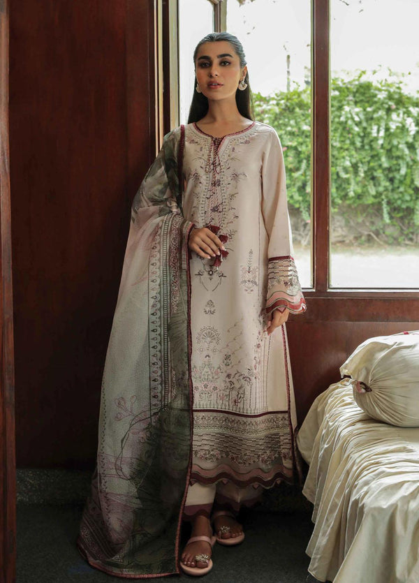 Qalamkar- Embroidered Lawn Suits Unstitched 3 Piece QLM22QD AQ 03 Saffa - Summer Collection