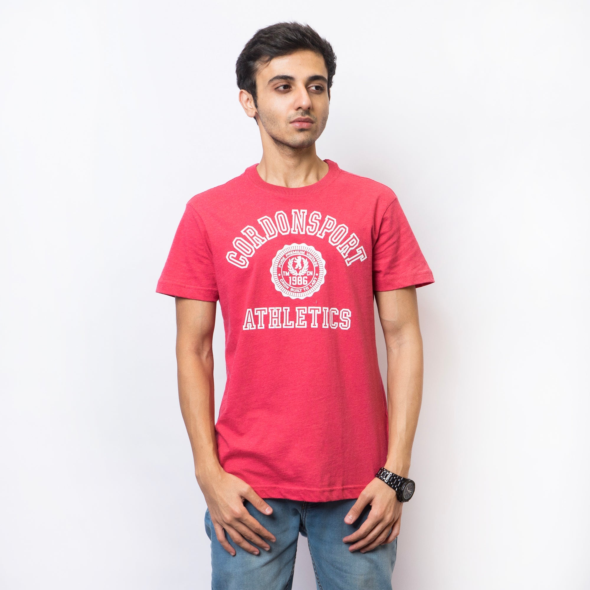 VYBE-Printed T Shirt - Red