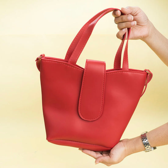 Shein - Red Satchel with Flap