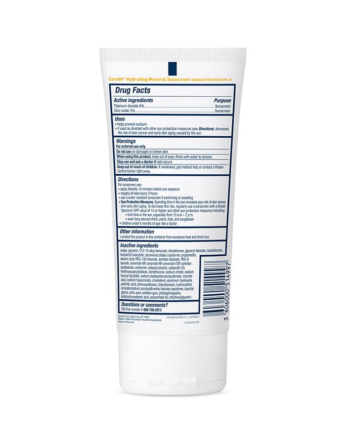 CeraVe - Hydrating Mineral Sunscreen SPF 30 Body Lotion 150 ML