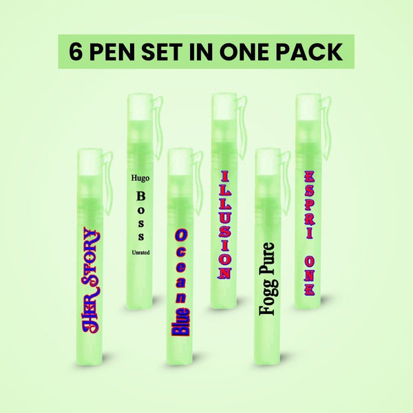 Jahangir Perfumes- 6 Pen Set In One Pack