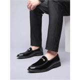 Shein- Faux Leather Slip On Loafers For Men