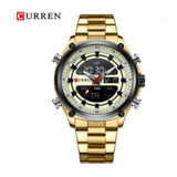Curren- Luxury Brand Mens Watches Waterproof Wrist Watch-8404- Gold