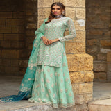 Zainab Chottani- Embroidered Net Suits Unstitched 3 Piece ZC21WF Azrah 03 - Wedding Collection
