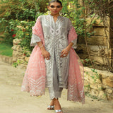 Zainab Chottani- Embroidered Chiffon Suits Unstitched 3 Piece ZC21WF Hayal 09 - Wedding Collection